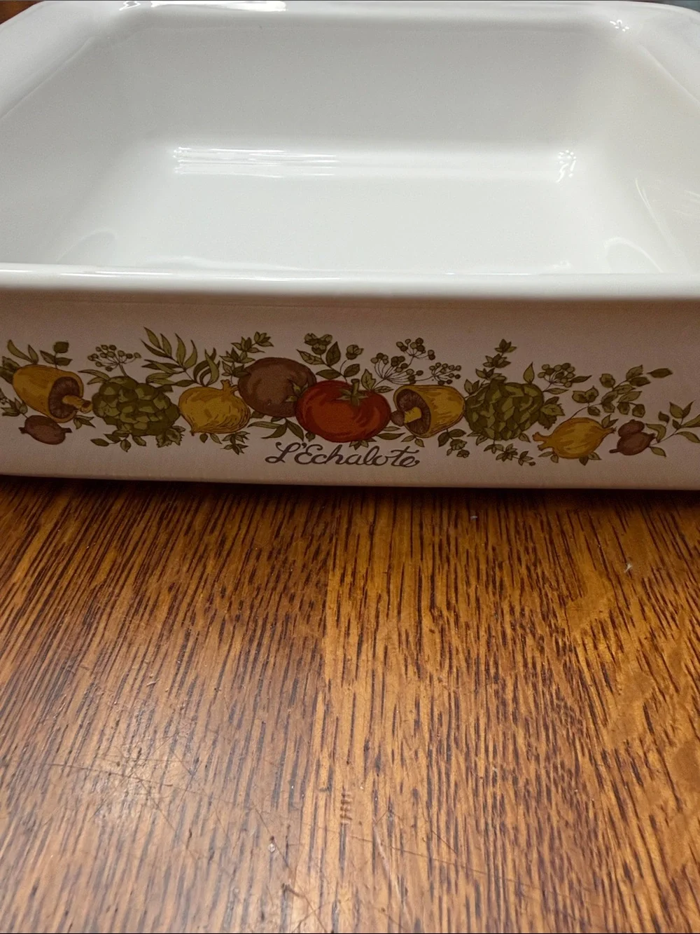 Corningware White Spice of Life Baking Dish-L’Echalote